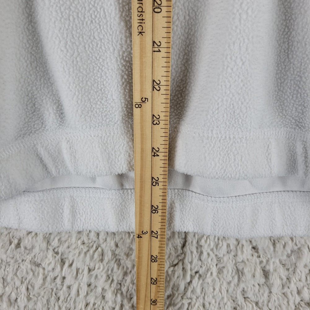 Playboy By Pacsun Fleece Sweater Women's Large Crop 1/4 Zip Pullover Ivory Blue - Picture 5 of 10